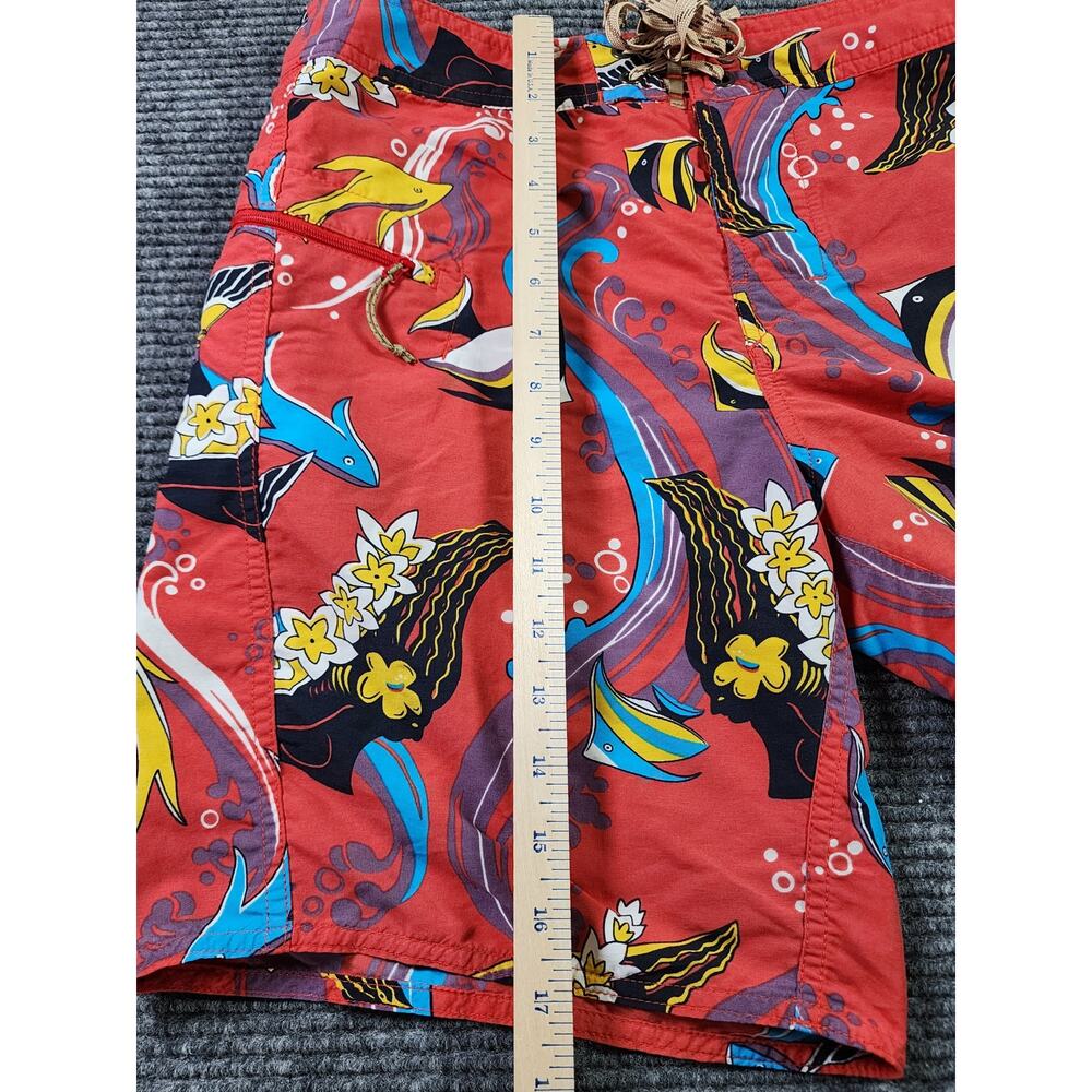 Patagonia Board Swim Trunks Drawstring Side Pocket Mens Size 30 Tropical Fish - Picture 7 of 8